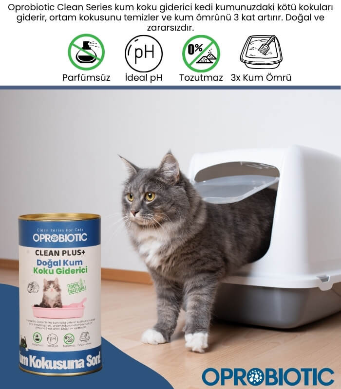 Oprobiotic Clean Plus Doğal Kedi Kum Koku Giderici 450gr