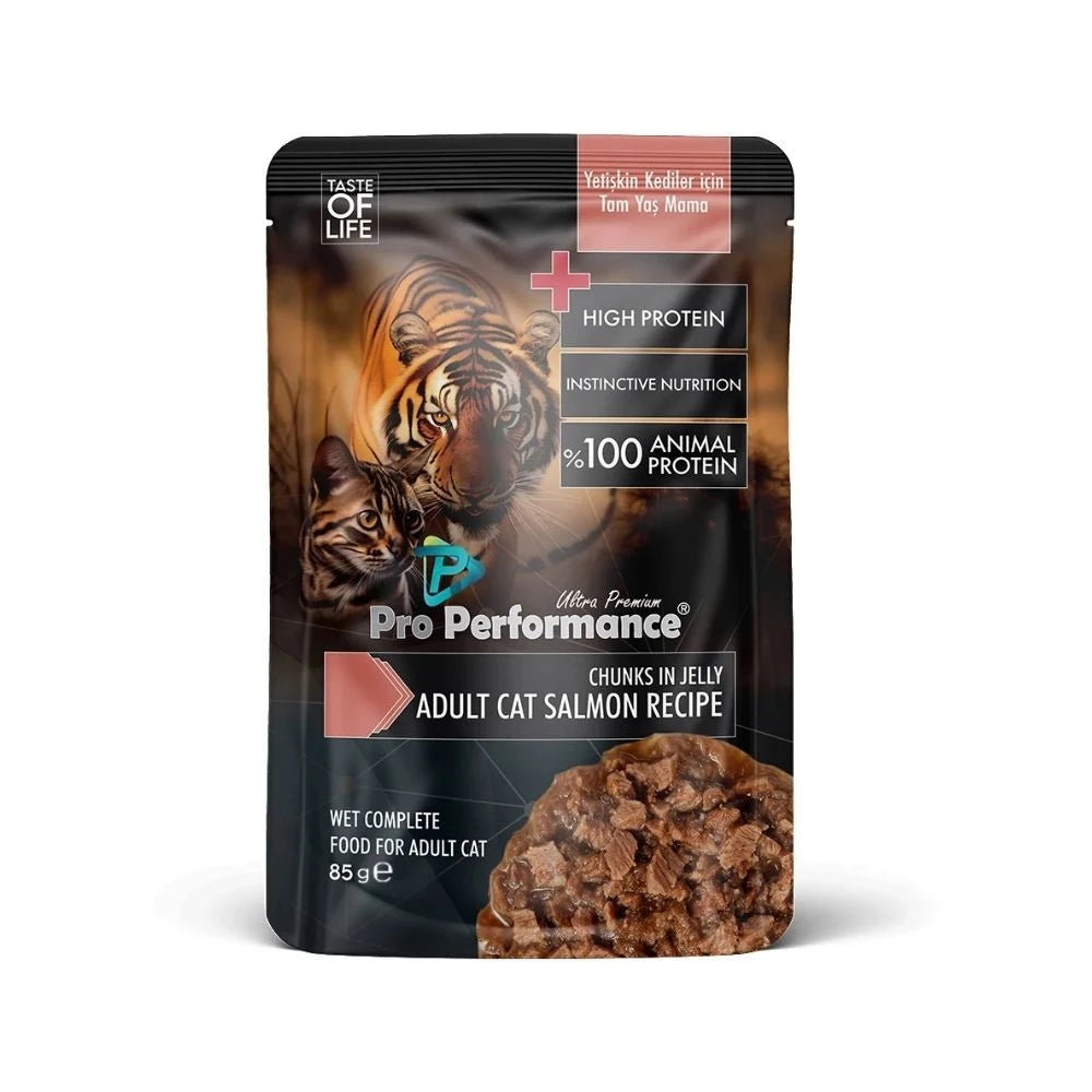 Pro Performance Somonlu Parça Etli Pouch Yetişkin Kedi Konservesi 85gr