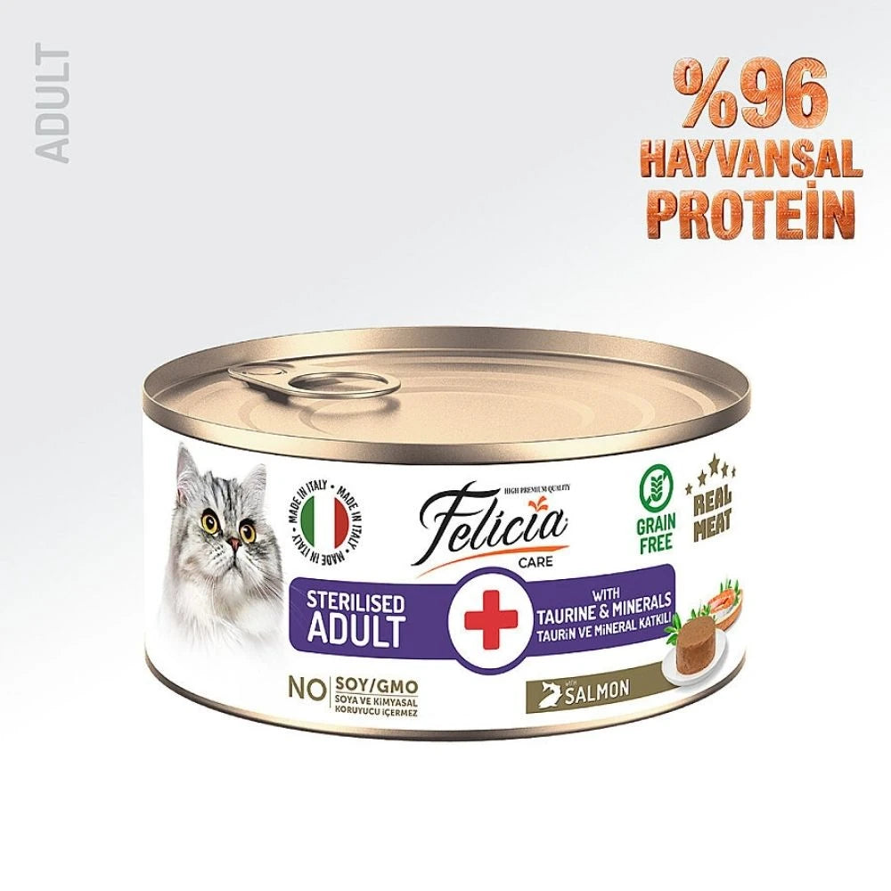 Felicia Somonlu Ezme Kısırlaştırılmış Kedi Konserve Maması 85gr