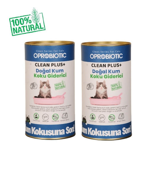 2 Adet Oprobiotic Clean Plus Doğal Kedi Kum Koku Giderici (2x450gr)