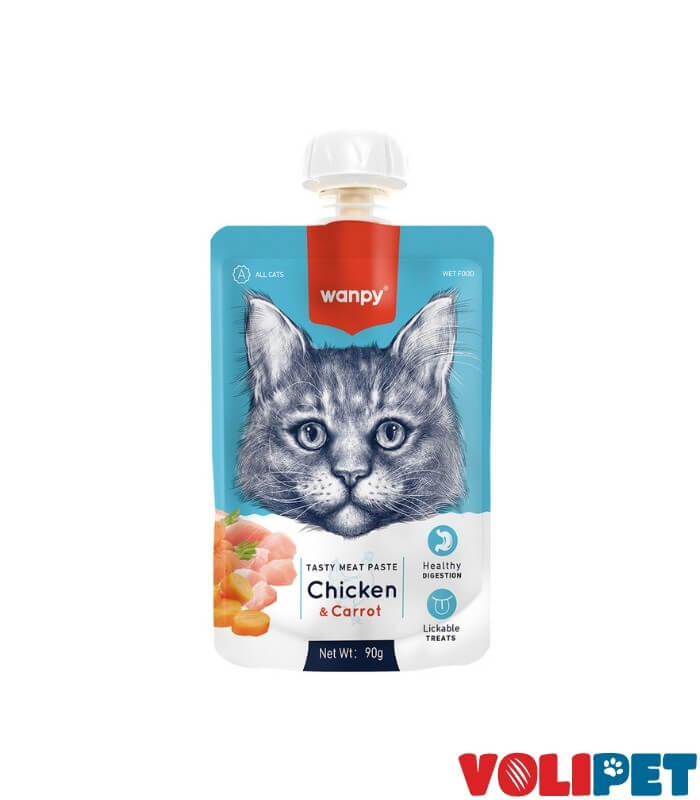 Wanpy Taze Tavuklu&Havuçlu Kedi Et Ezmesi 90 gr
