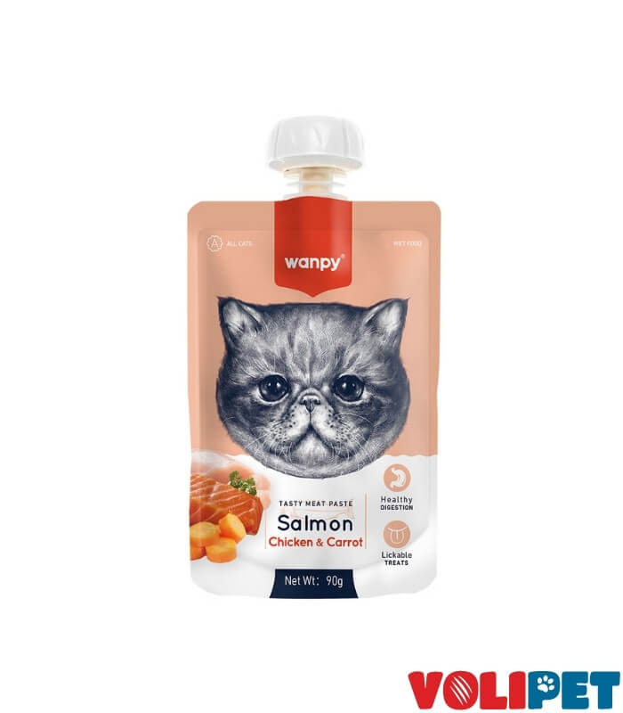 Wanpy Taze Somonlu&Tavuklu Kedi Et Ezmesi 90 gr