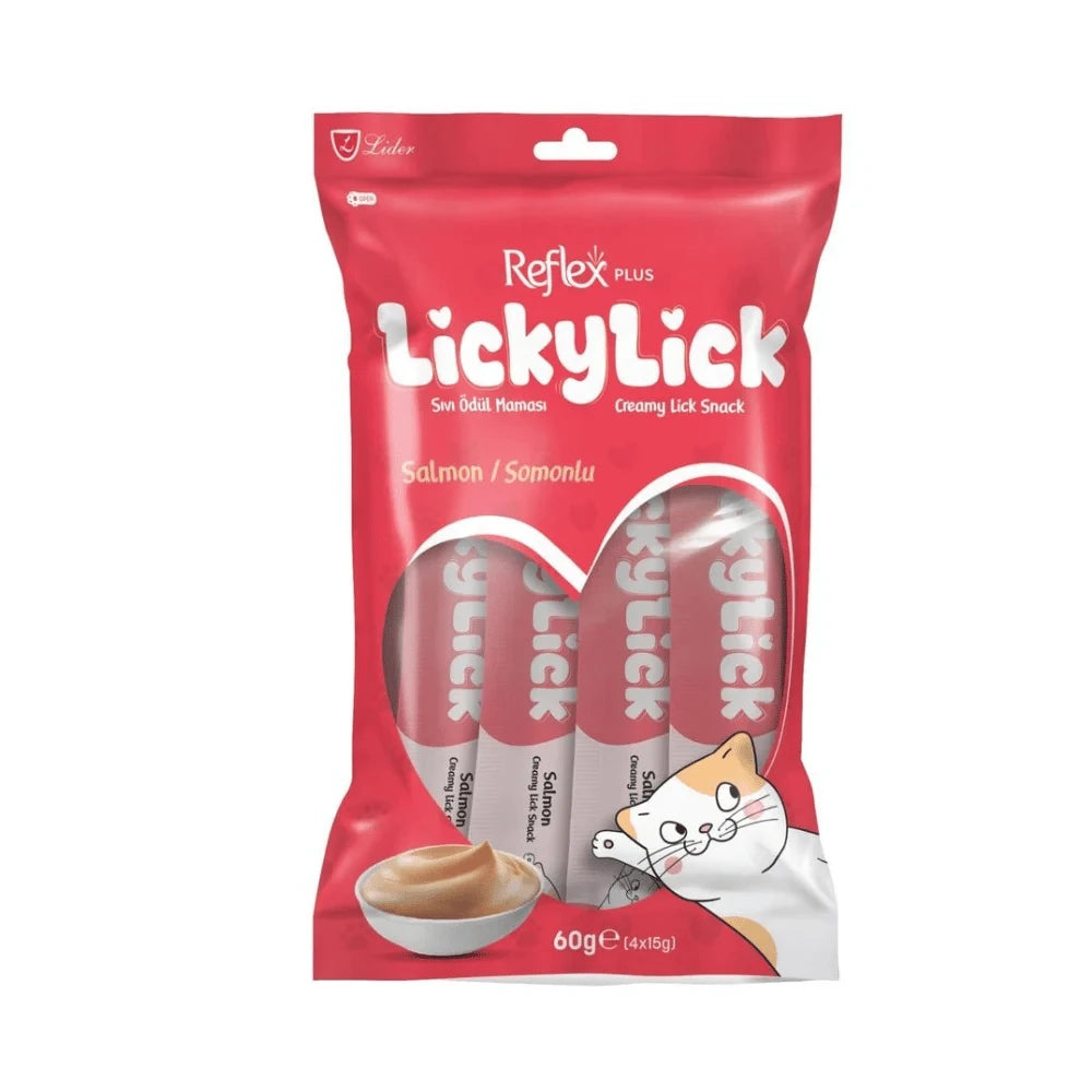 Reflex Plus Lickylick Somonlu Kedi Sıvı Ödül Maması 15gr (4 Adet)