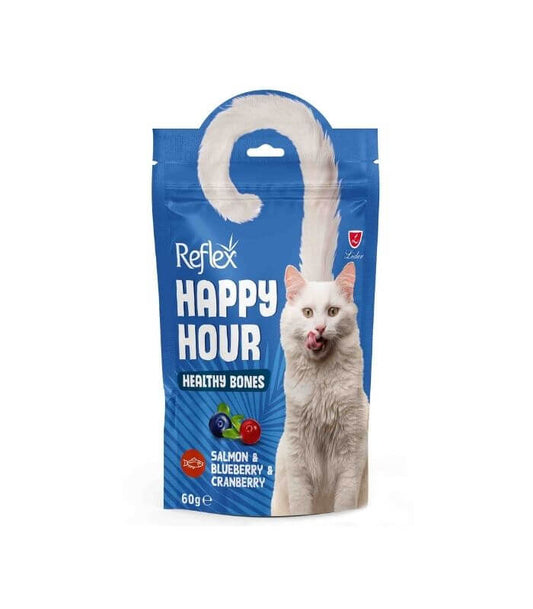 Reflex Happy Hour Healty Bones Somonlu ve Yaban Mersinli Kedi Ödül Maması 60gr