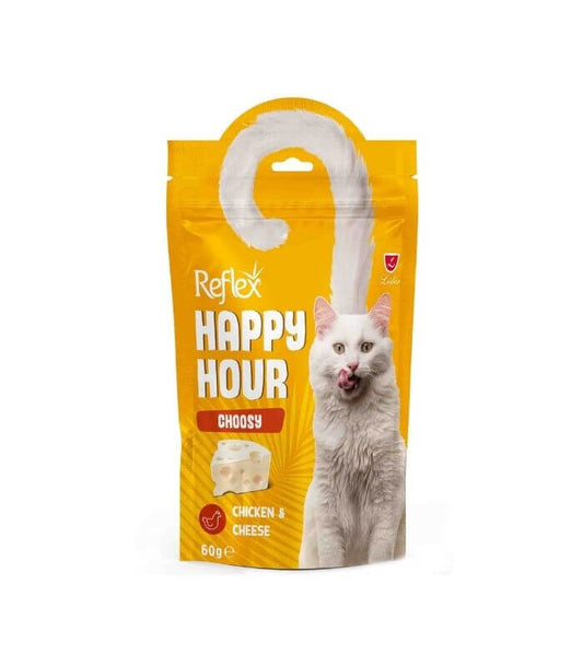  Reflex Happy Hour Choosy Tavuklu ve Peynirli Kedi Ödül Maması 60gr