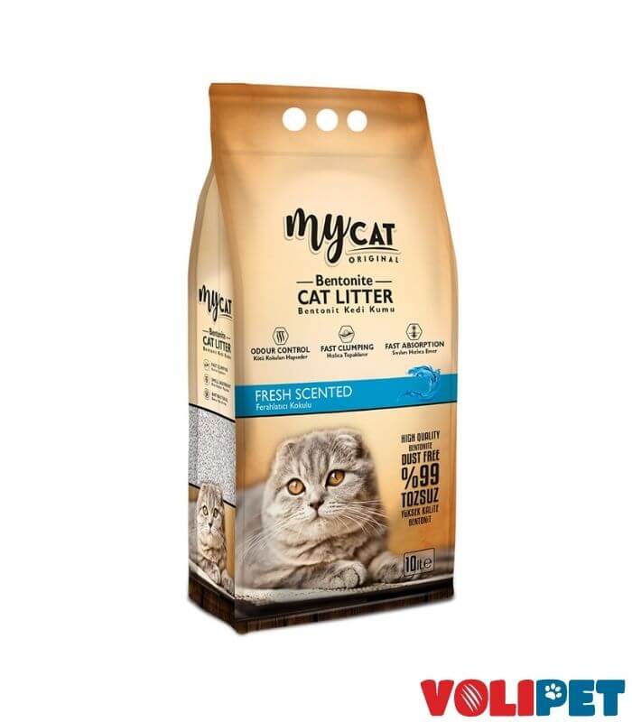 Mycat Bentonit Kedi Kumu Fresh Kokulu ( İnce Tane) 10 LT