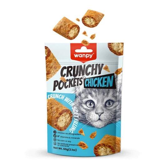 Wanpy Crunchy Pockets Tavuklu Kedi Ödül Maması 60gr