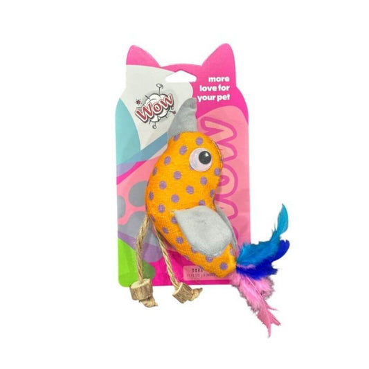 Wow Matatabi Dallı Kuş Şeklinde Peluş Kedi Oyuncağı