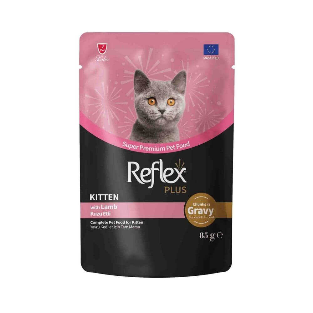 Reflex Plus Sos İçinde Parça Kuzu Etli Yavru Kedi Konservesi 85gr