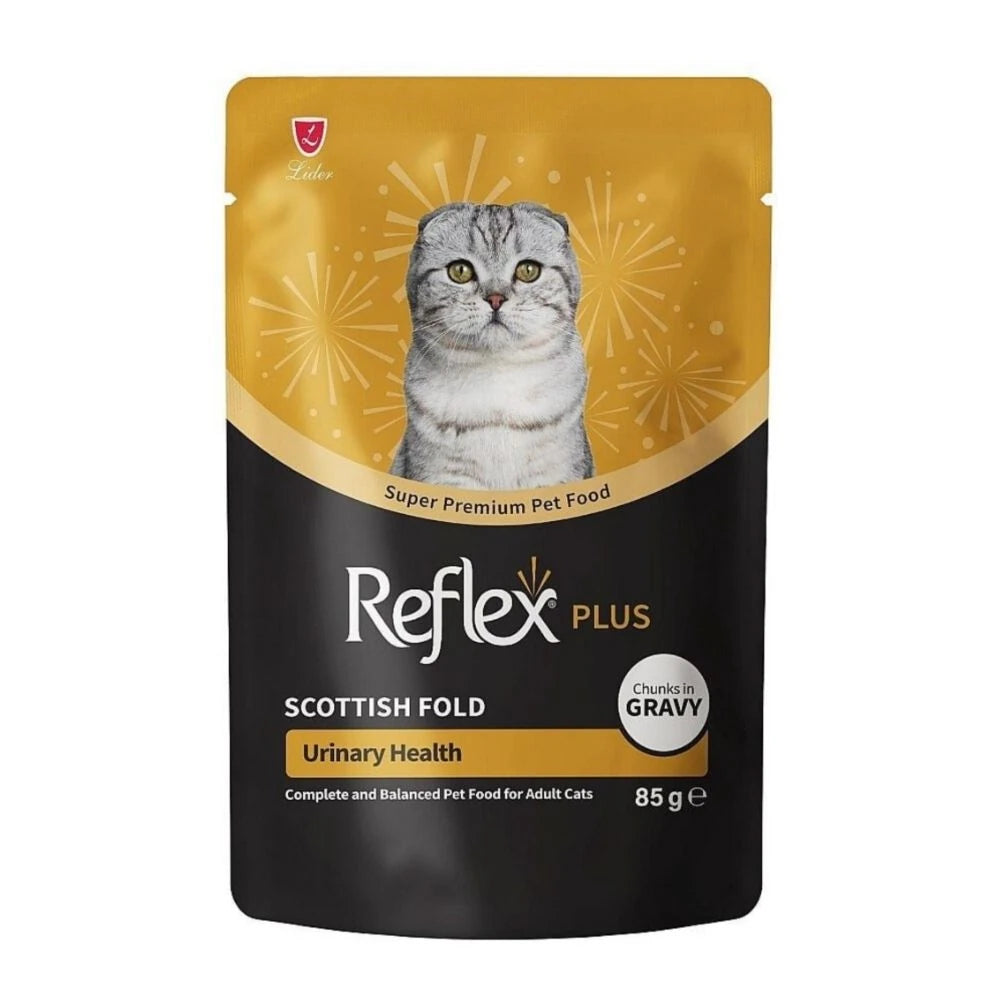 Reflex Plus Scottish Fold İdrar Yolu Sağlığı Destekleyici Sos İçinde Yetişkin Kedi Konservesi 85gr