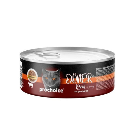 ProChoice Döner Bites Sos İçinde Sığır Etli Yetişkin Kedi Konservesi 70gr