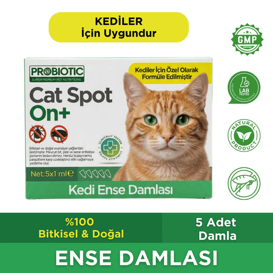 Oprobiotic Dış Parazit Bitkisel Kedi Ense Deri Damlası (5'li Tüp Kedi Ense Deri Damlası)
