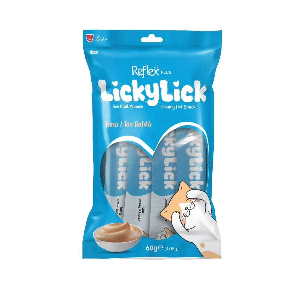 Reflex Plus Lickylick Ton Balıklı Kedi Sıvı Ödül Maması 15gr (4 Adet)